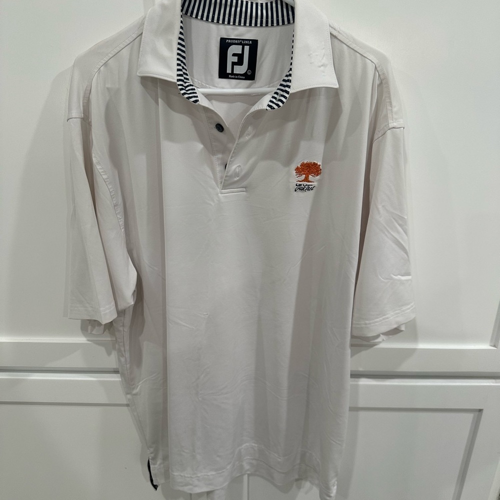 Large White Footjoy Golf Polo